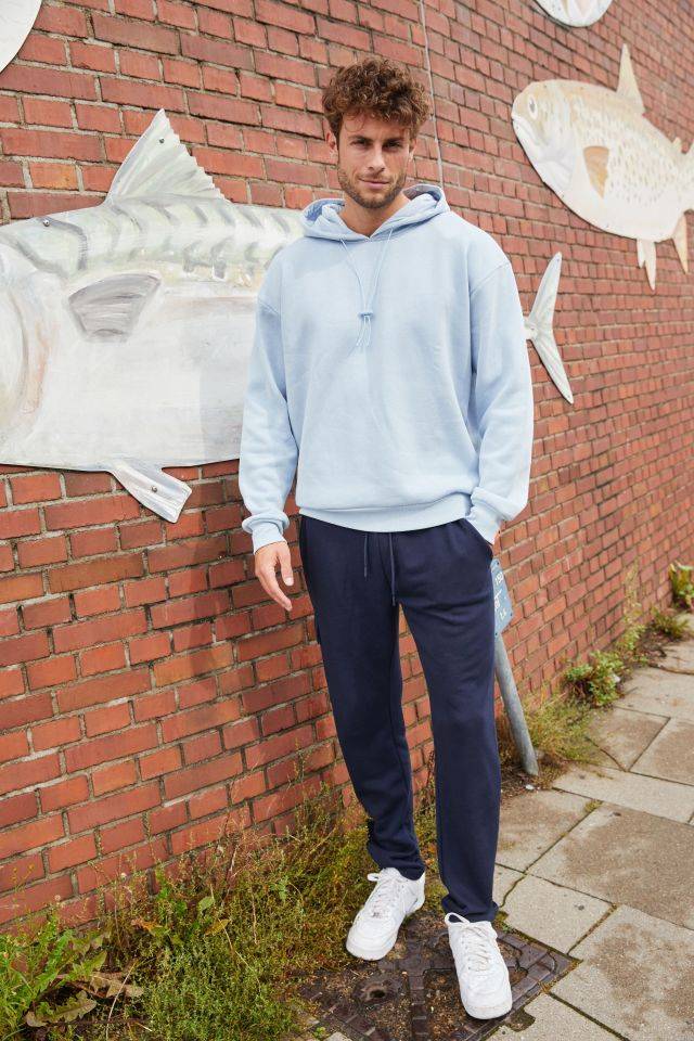 Men's Lounge Hoody Stylisches Kapuzensweat, leicht oversized gelb, Gr. S-3