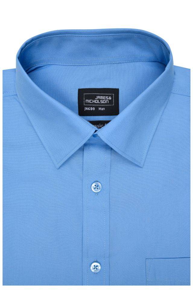 Men's Shirt Shortsleeve Poplin Klassisches Shirt aus pflegeleichtem Mischgewebe grau, Gr. XL-4