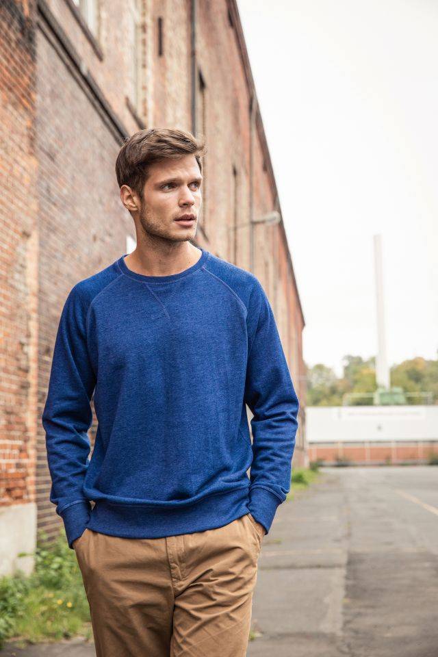Men's Sweat Klassisches Sweatshirt mit Raglanärmeln grau, Gr. M-2