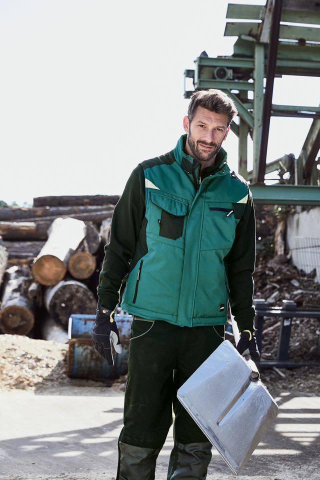 Craftsmen Softshell Vest - STRONG - Professionelle Softshellweste mit warmem Innenfutter weiß/grau, Gr. M-3