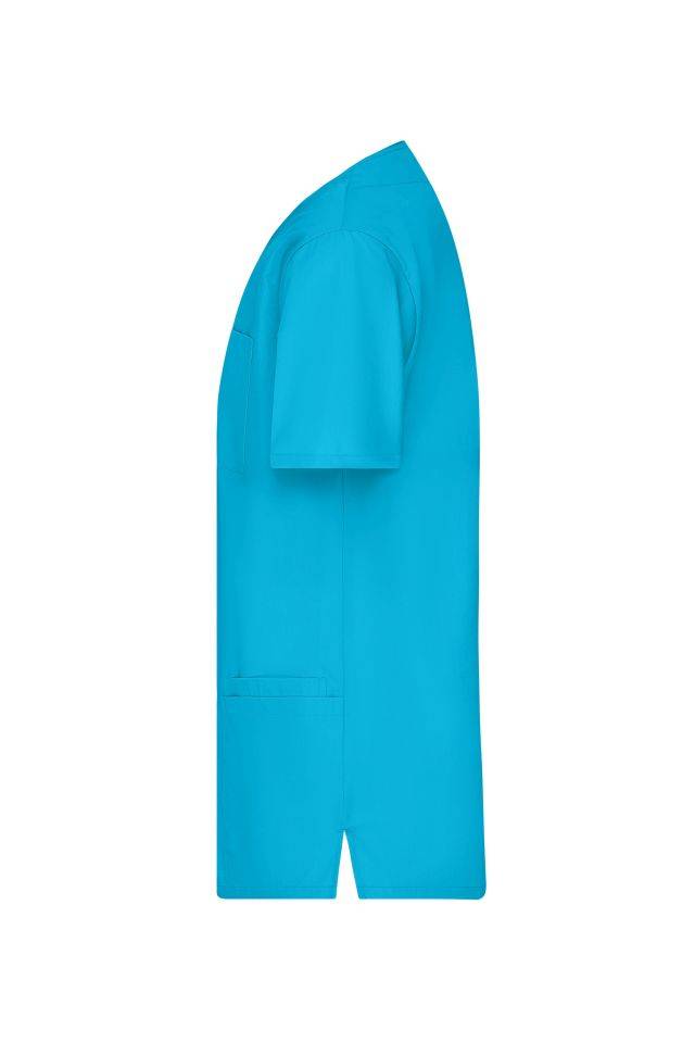 Men's Kasack Klassischer Schlupfkasack mit V-Ausschnitt blau, Gr. 3XL-3