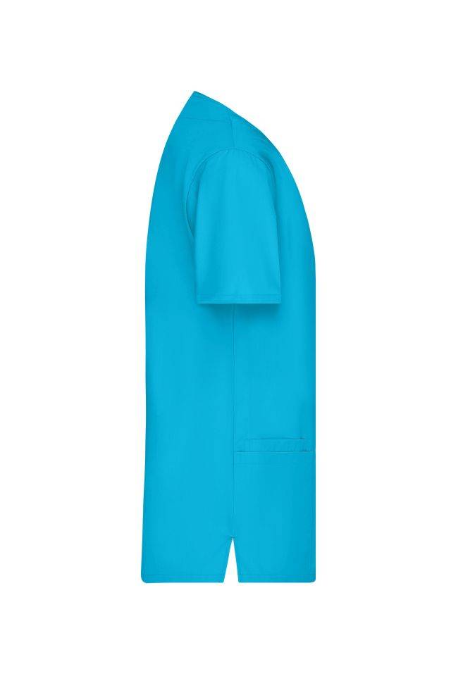 Men's Kasack Klassischer Schlupfkasack mit V-Ausschnitt blau, Gr. 3XL-4