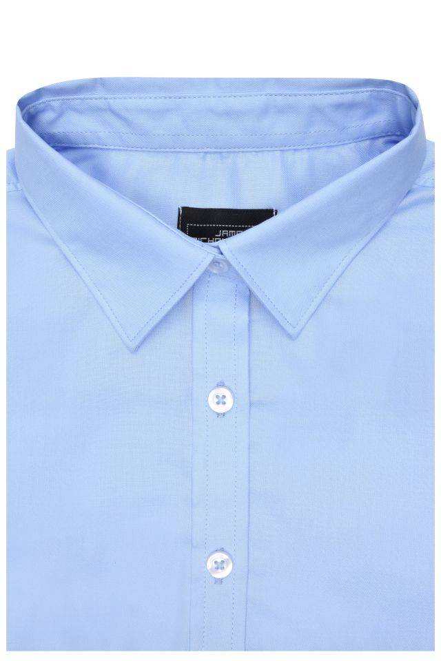 Ladies' Shirt Shortsleeve Micro-Twill Klassisches Shirt in pflegeleichter Baumwollqualität pink, Gr. M-2