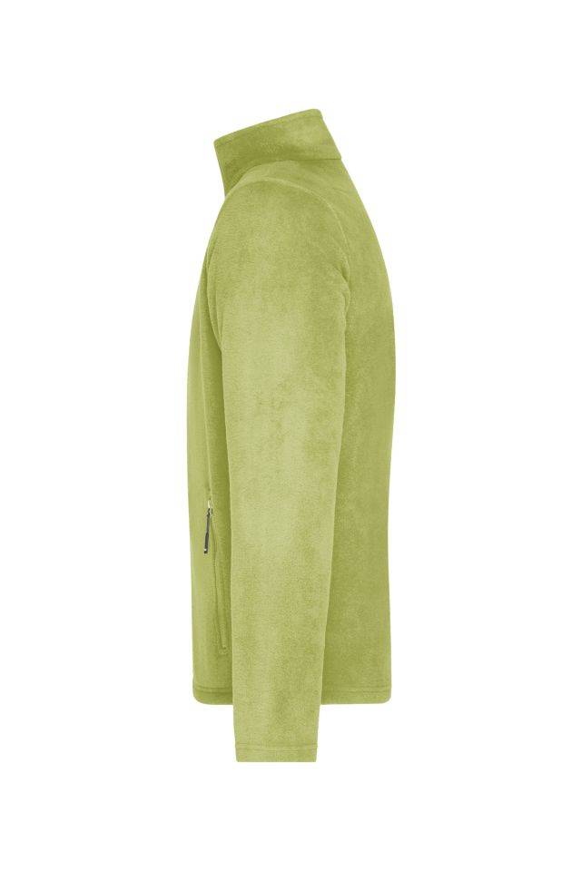 Men's Fleece Jacket Fleecejacke mit Stehkragen im klassischen Design grün, Gr. 4XL-1