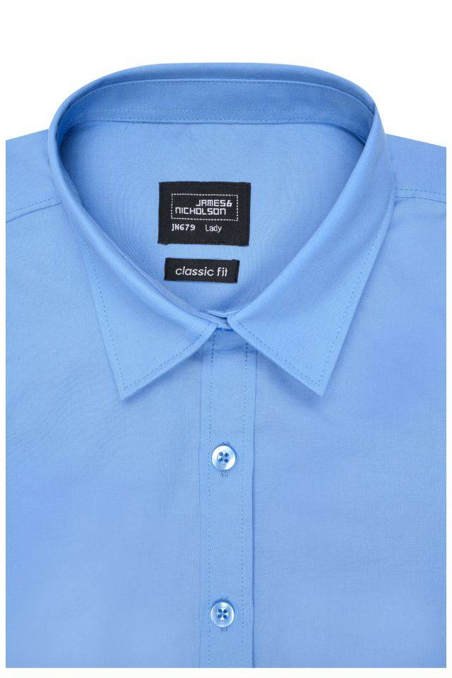 Ladies' Shirt Shortsleeve Poplin Klassisches Shirt aus pflegeleichtem Mischgewebe braun, Gr. M-4