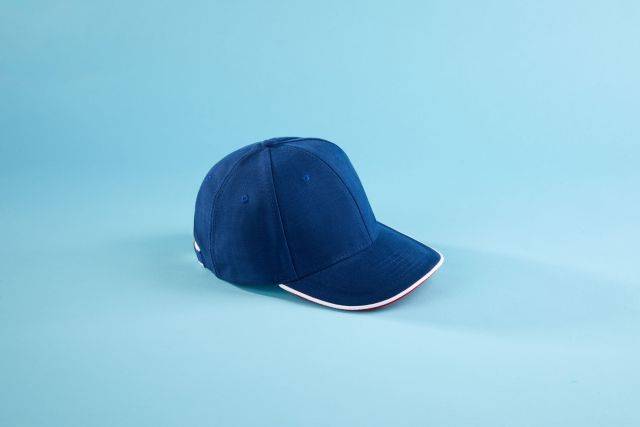 6 Panel Double Sandwich Cap 6 Panel Cap mit doppeltem Sandwich schwarz/rot/gelb, Gr. one size-1