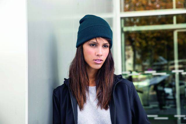 Knitted Cap Klassische Strickmütze in vielen Farben blau, Gr. one size-1