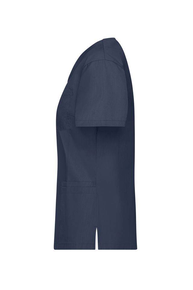 Ladies' Kasack Klassischer Schlupfkasack mit V-Ausschnitt blau, Gr. XXL-3