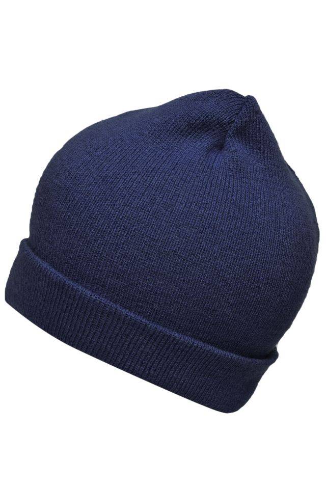 Knitted Promotion Beanie Sehr leichte Promotion Strickmütze mit Umschlag blau, Gr. one size-2