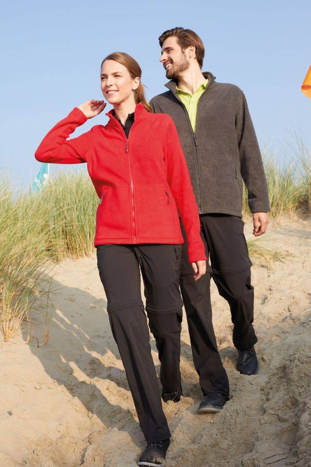 Ladies' Fleece Jacket Fleecejacke mit Stehkragen im klassischen Design grün, Gr. XS-2