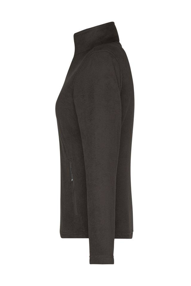 Ladies' Fleece Jacket Fleecejacke mit Stehkragen im klassischen Design grau, Gr. M-3