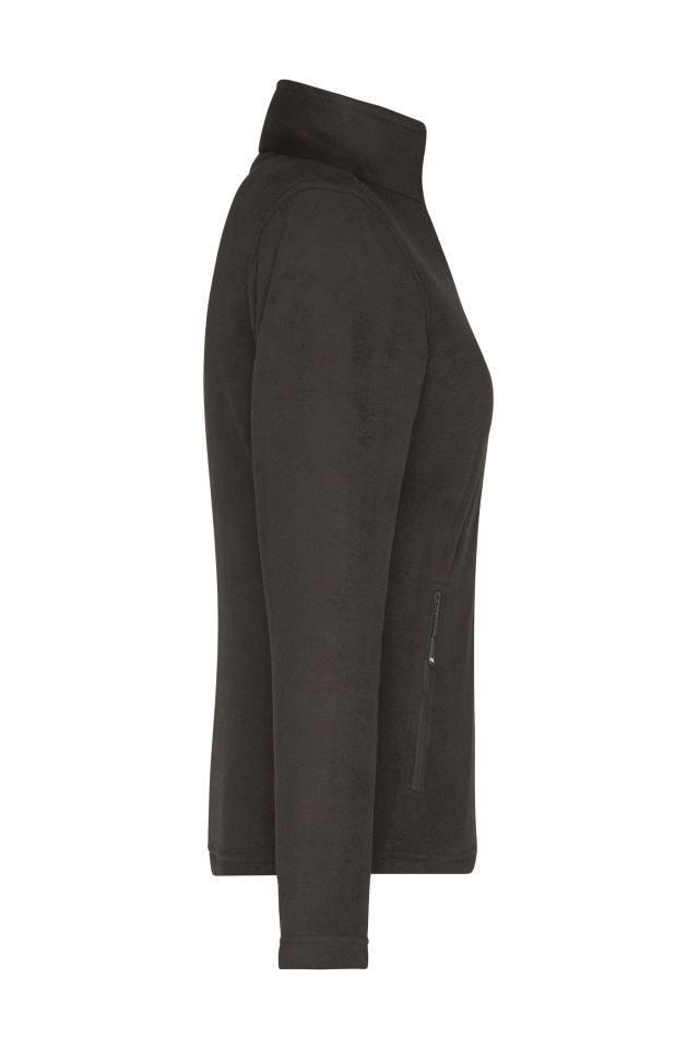 Ladies' Fleece Jacket Fleecejacke mit Stehkragen im klassischen Design grau, Gr. M-4