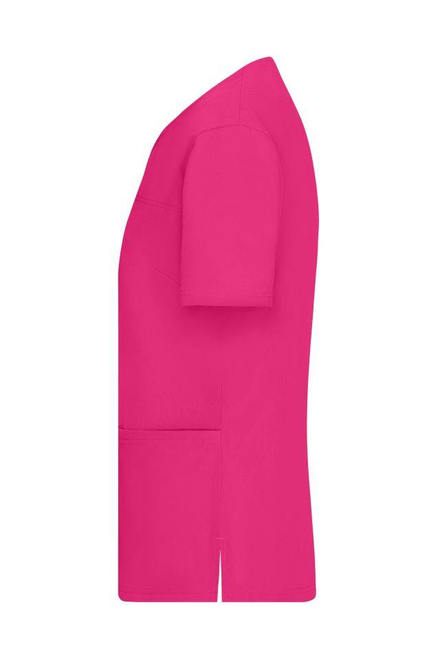 Ladies' Stretch-Kasack Elastischer Kasack mit V-Ausschnitt pink, Gr. XXL-3