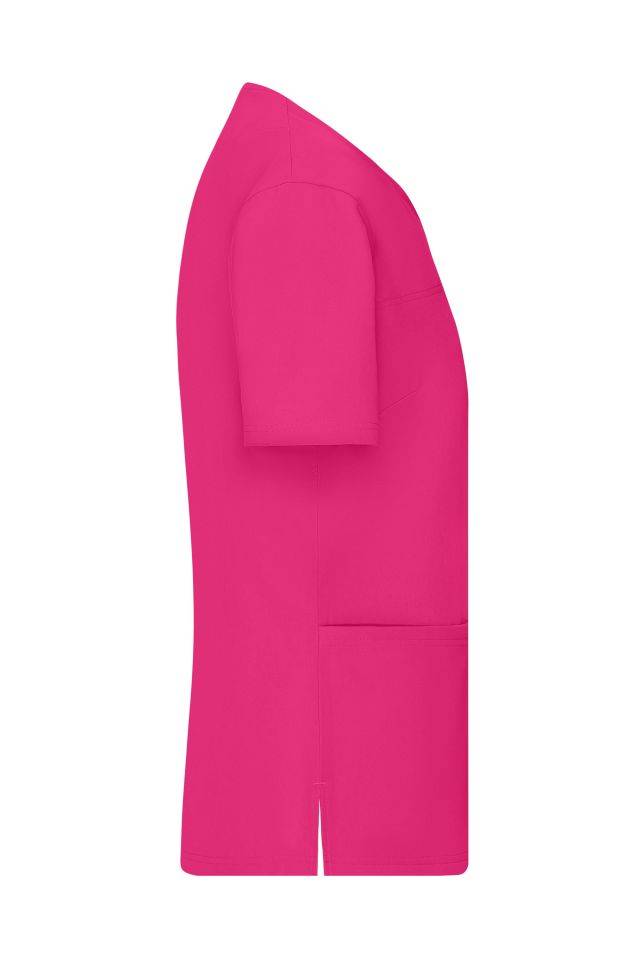 Ladies' Stretch-Kasack Elastischer Kasack mit V-Ausschnitt pink, Gr. XXL-4