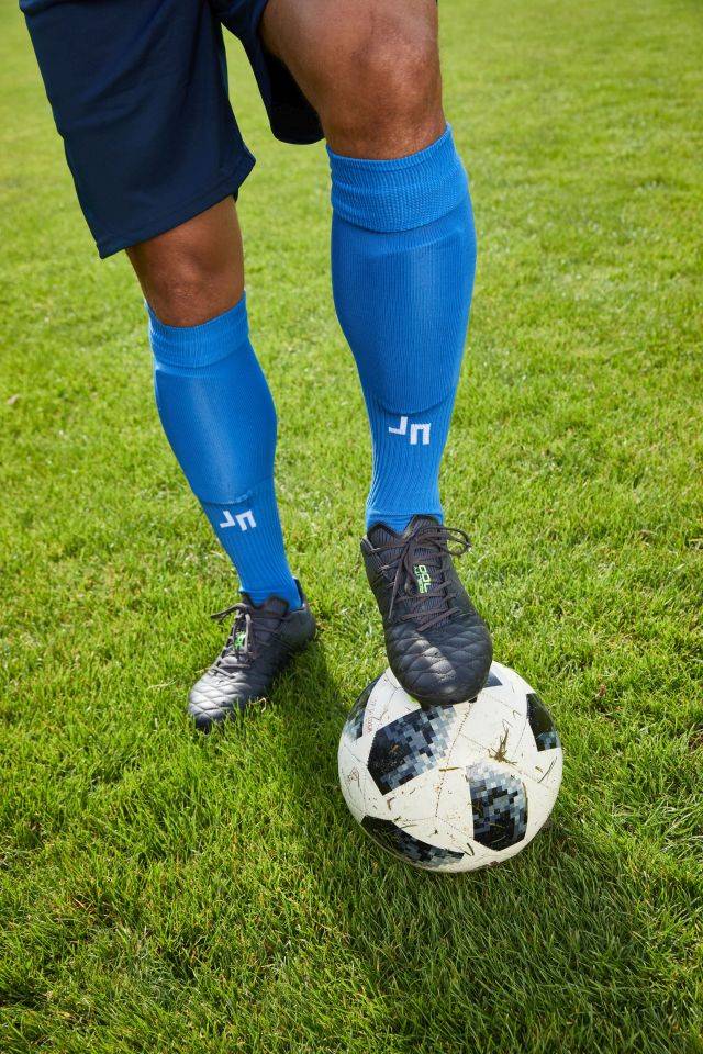 Team Socks Stutzenstrumpf für Kinder und Erwachsene grau, Gr. M-1