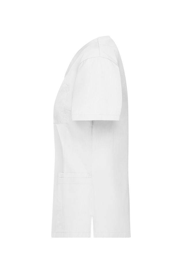 Ladies' Kasack Klassischer Schlupfkasack mit V-Ausschnitt weiß, Gr. XXL-3
