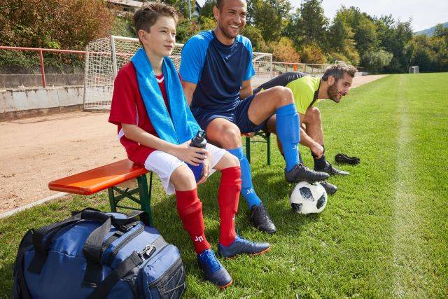 Team Socks Stutzenstrumpf für Kinder und Erwachsene grau, Gr. M-2