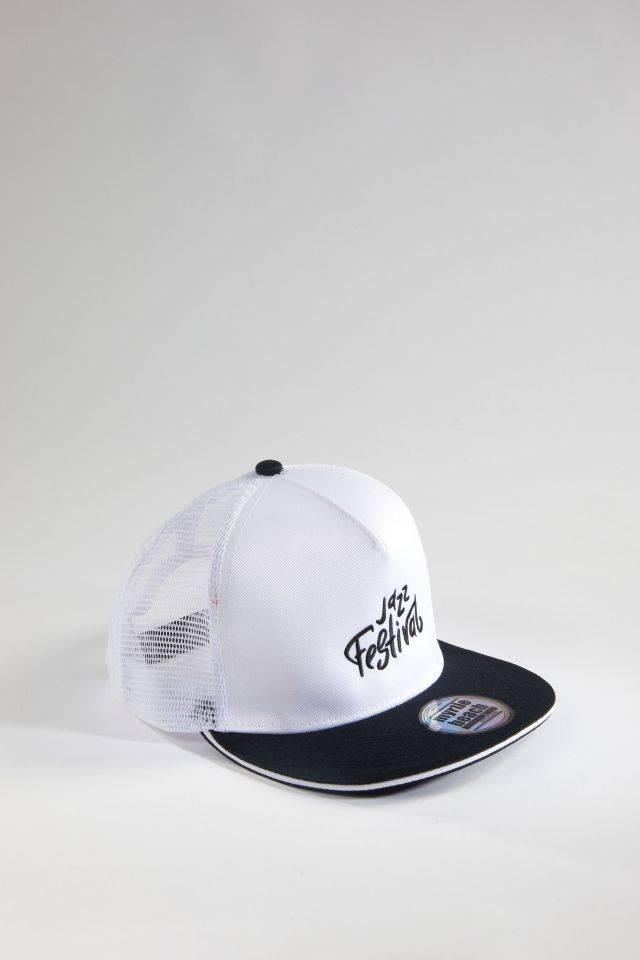 Pro Cap Mesh 5 Panel Stylische Mesh Cap mit Sandwich weiß/schwarz, Gr. one size-1