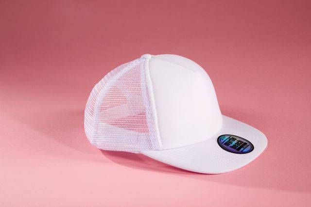 5 Panel Flat Peak Cap 5 Panel Mesh Cap mit flachem Schild schwarz, Gr. one size-1