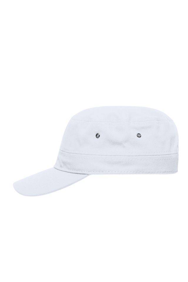 Military Cap Trendiges Cap im Military-Stil aus robustem Baumwollcanvas weiß, Gr. one size-3