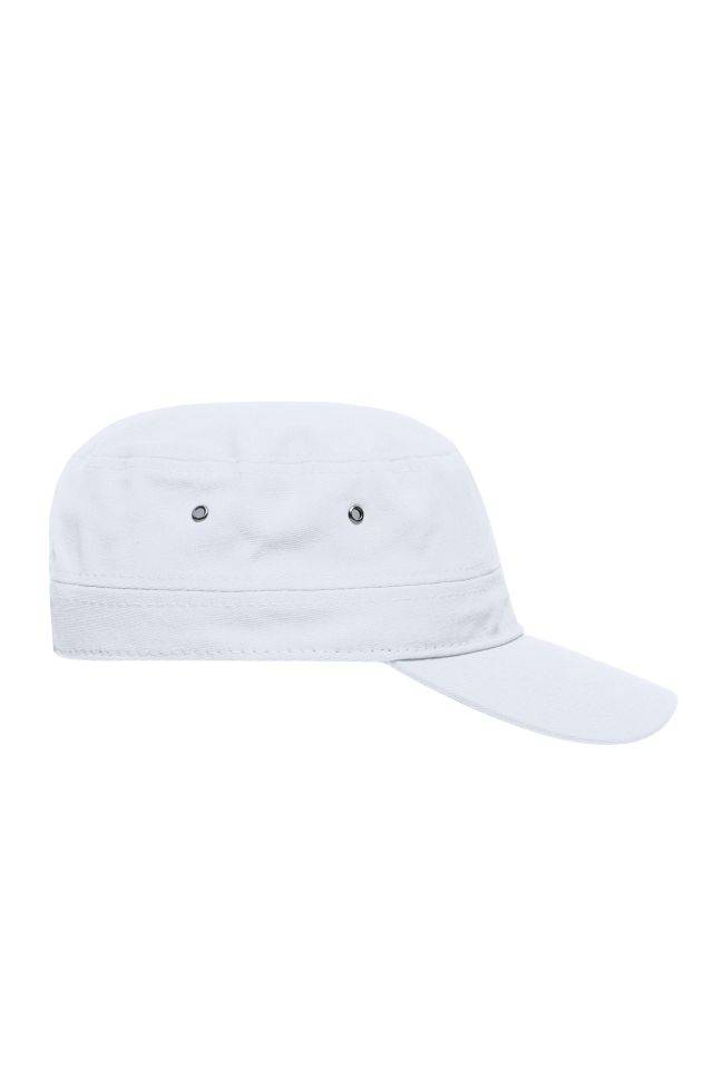 Military Cap Trendiges Cap im Military-Stil aus robustem Baumwollcanvas weiß, Gr. one size-4