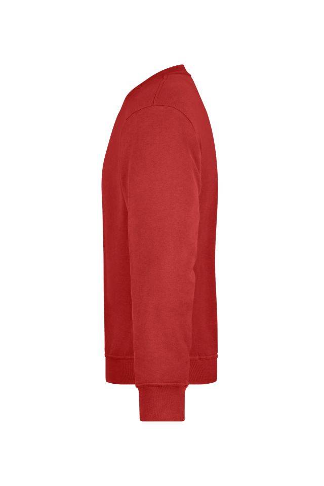 Workwear Sweatshirt Klassisches Rundhals-Sweatshirt rot/weinrot, Gr. XS-3