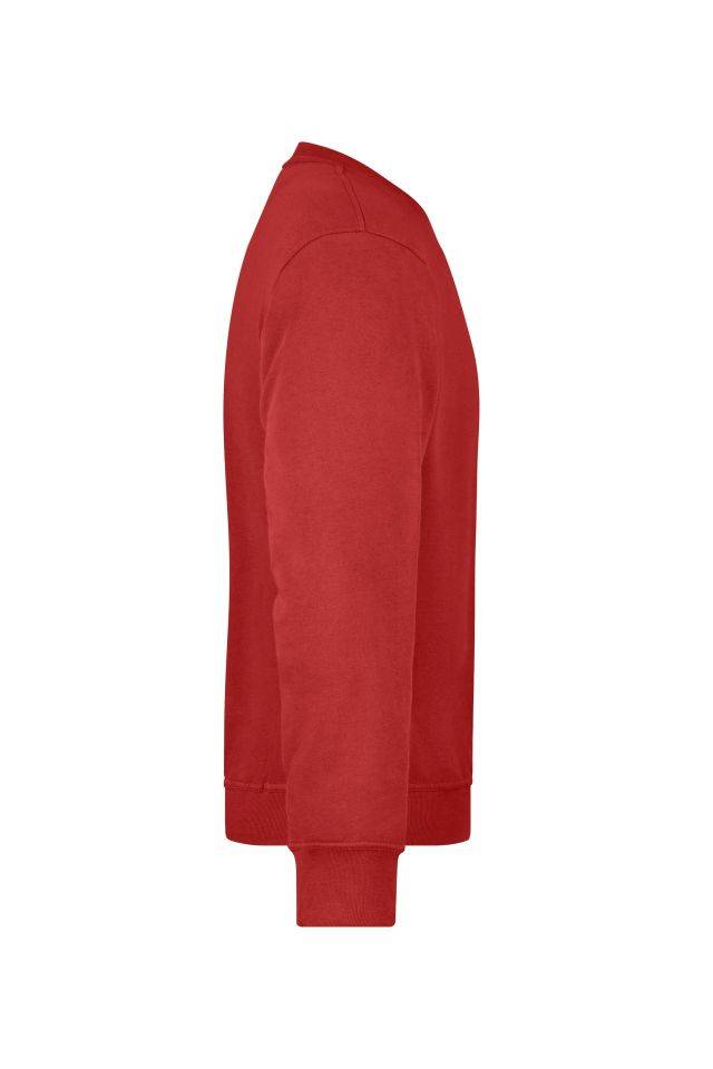 Workwear Sweatshirt Klassisches Rundhals-Sweatshirt rot/weinrot, Gr. XS-4