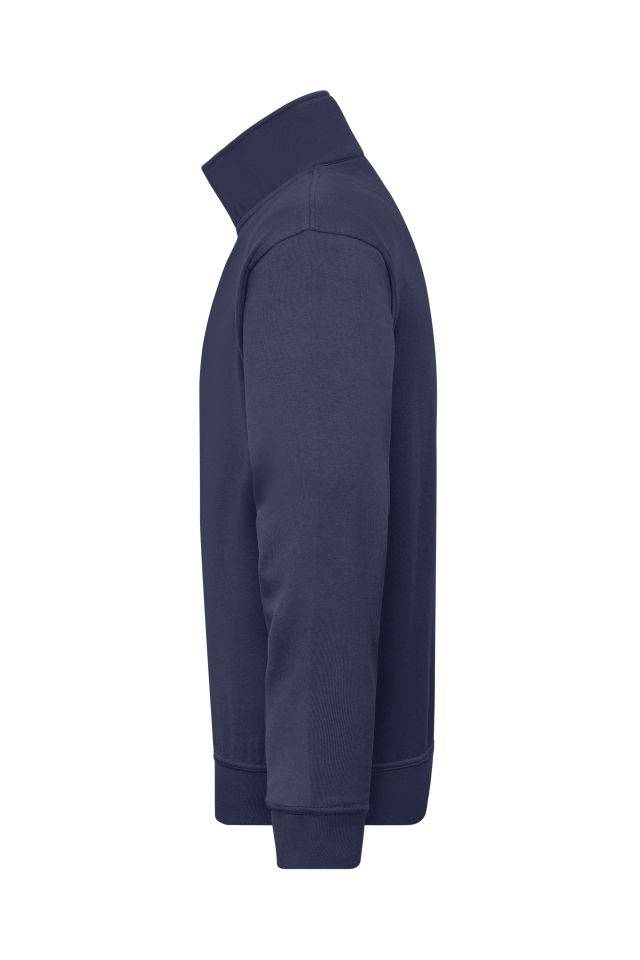 Workwear Half Zip Sweat Sweatshirt mit Stehkragen und Reißverschluss blau, Gr. XS-4