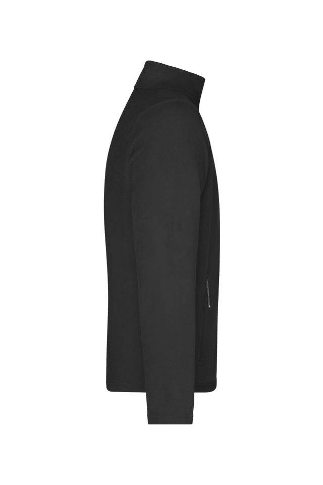 Men's Fleece Jacket Fleecejacke mit Stehkragen im klassischen Design schwarz, Gr. 4XL-3
