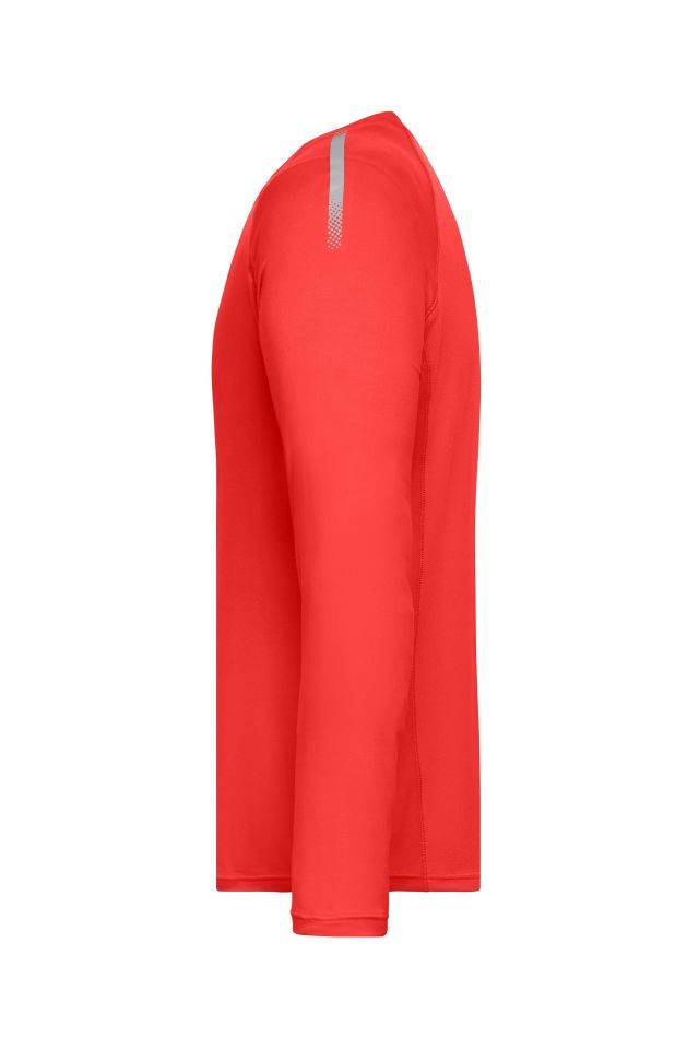 Men's Sports Shirt Long-Sleeved Langarm Funktionsshirt aus recyceltem Polyester für Sport und Fitness rot, Gr. XXL-3