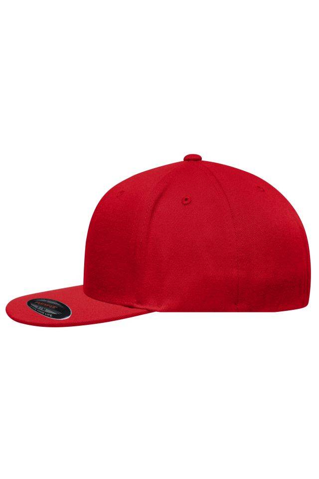 Flexfit® Flat Peak Cap 6 Panel Cap ohne Verschluss rot, Gr. L/XL-3