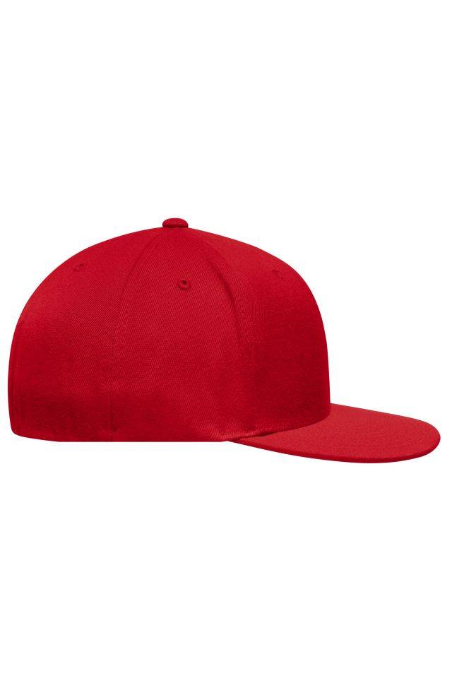 Flexfit® Flat Peak Cap 6 Panel Cap ohne Verschluss rot, Gr. L/XL-4