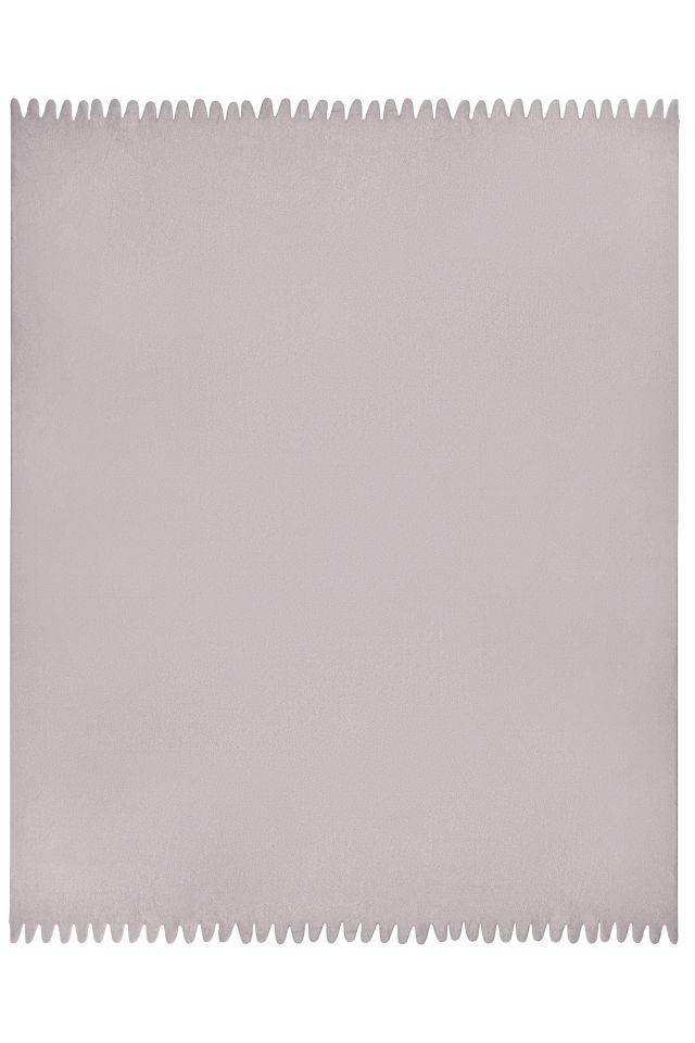 Fleece Blanket Fleecedecke mit abgerundeten Fransen grau, Gr. one size-2