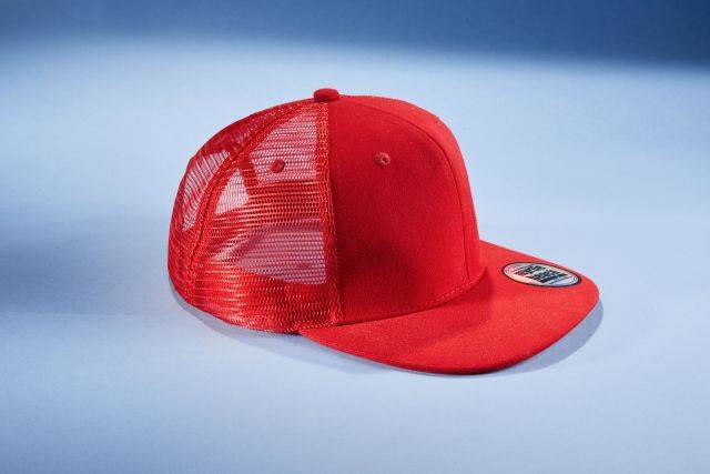 6 Panel Flat Peak Cap 6 Panel Mesh Cap mit flachem Schild braun, Gr. one size-1