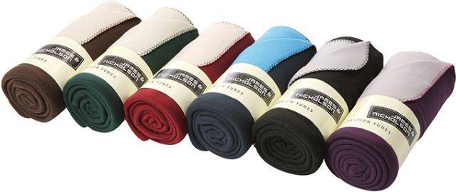 Bonded Fleece Blanket Hochwertige zweischichtige Fleecedecke für Büro, Gastronomie oder für grün/braun, Gr. one size-2
