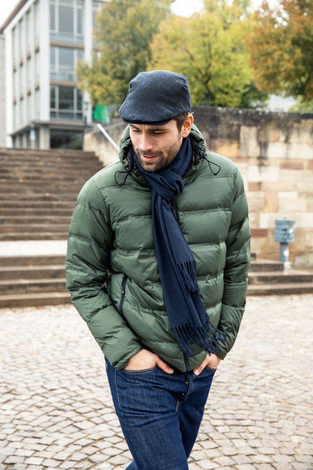 Dandy Cap Flache Mütze mit verdeckt genähtem Schild schwarz/grau, Gr. one size-2