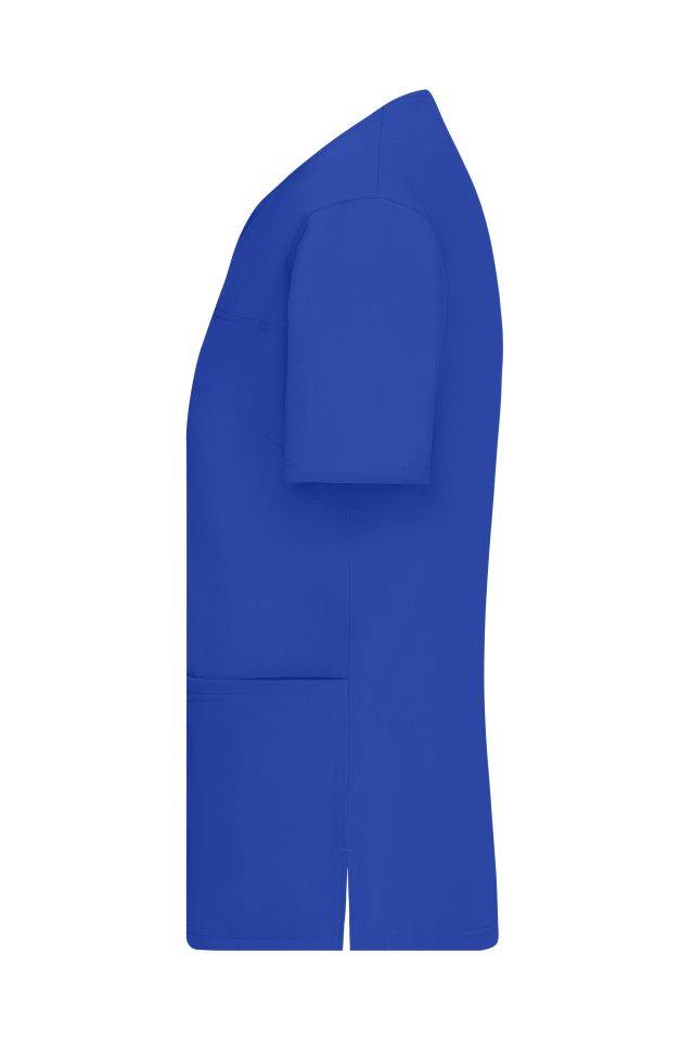 Ladies' Stretch-Kasack Elastischer Kasack mit V-Ausschnitt blau, Gr. XL-3