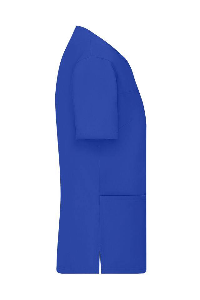 Ladies' Stretch-Kasack Elastischer Kasack mit V-Ausschnitt blau, Gr. XL-4