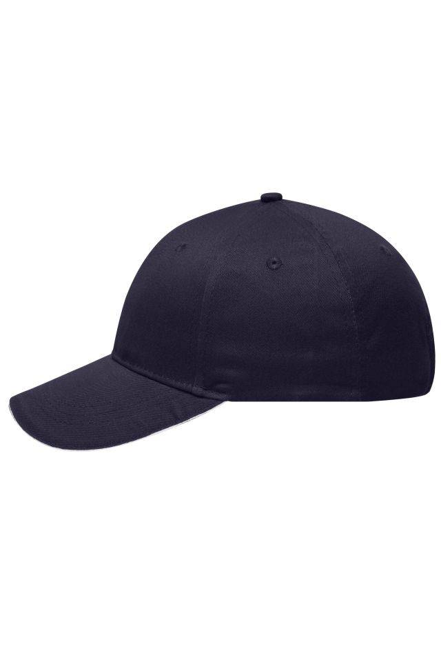 6 Panel Brushed Sandwich Cap 6 Panel Sandwich Cap mit gebürsteter Oberfläche weiß/blau, Gr. one size-2