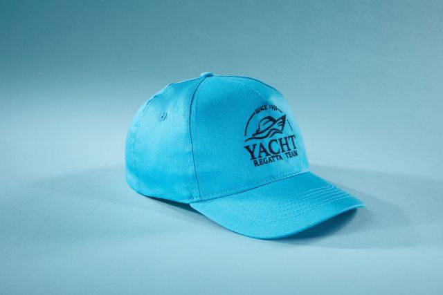 5 Panel Cap Bio Cotton 5 Panel Cap mit ungebürsteter Oberfläche blau, Gr. one size-1