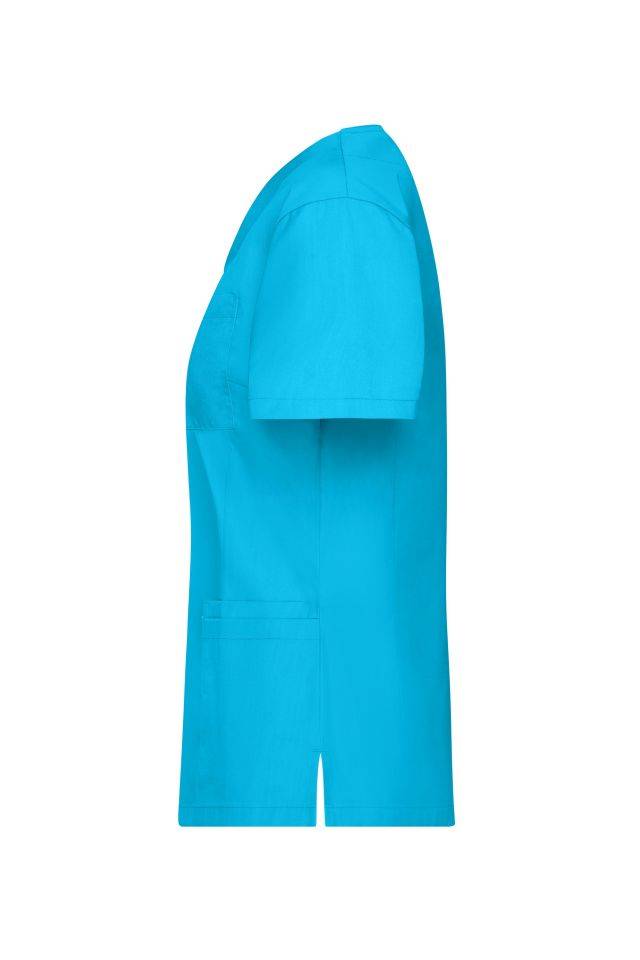 Ladies' Kasack Klassischer Schlupfkasack mit V-Ausschnitt blau, Gr. S-3