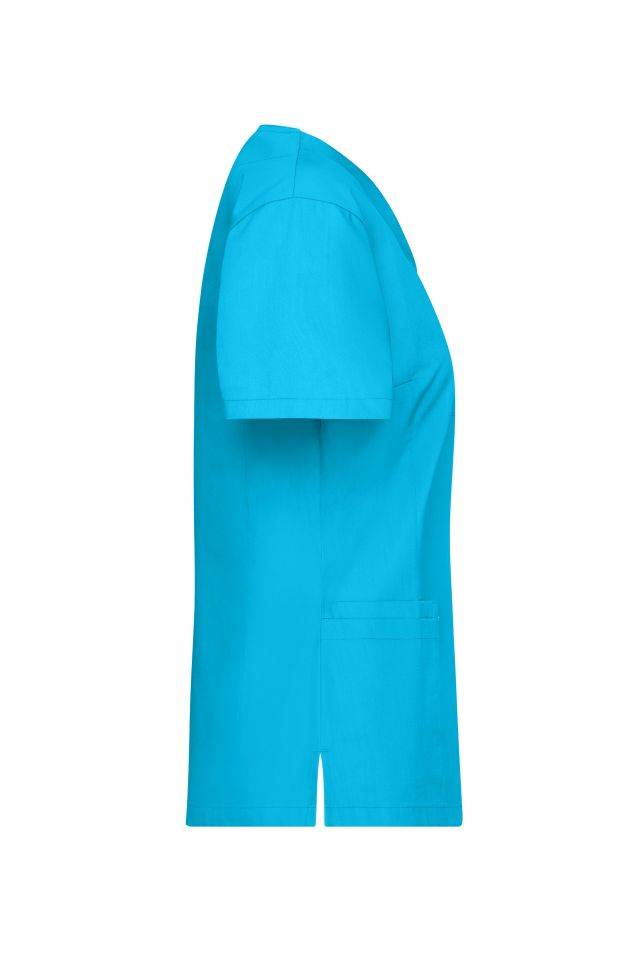 Ladies' Kasack Klassischer Schlupfkasack mit V-Ausschnitt blau, Gr. S-4