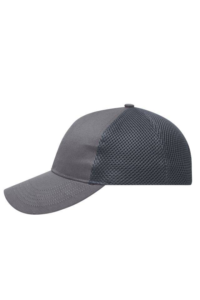 6 Panel Air Mesh Cap Hochwertiges 6 Panel Cap mit ungebürsteter Oberfläche grau, Gr. one size-3