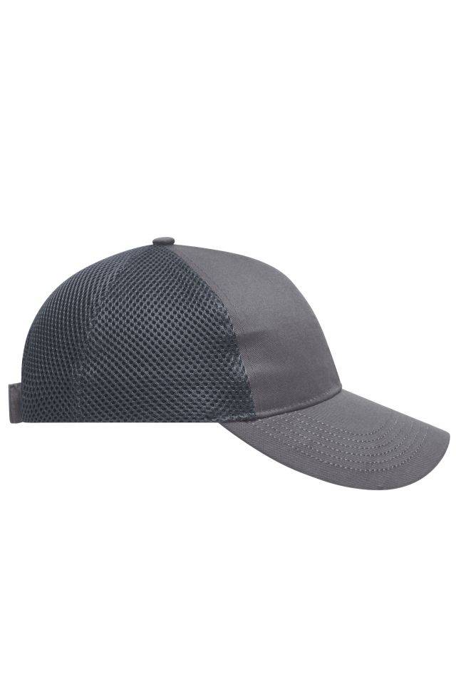 6 Panel Air Mesh Cap Hochwertiges 6 Panel Cap mit ungebürsteter Oberfläche grau, Gr. one size-4