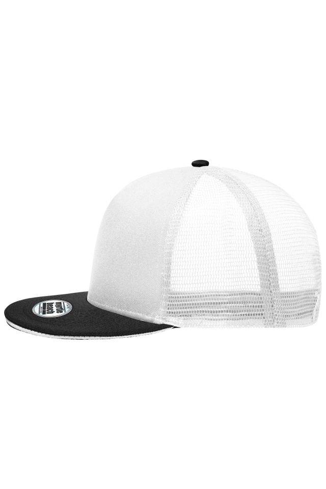 Pro Cap Mesh 5 Panel Stylische Mesh Cap mit Sandwich weiß/schwarz, Gr. one size-3
