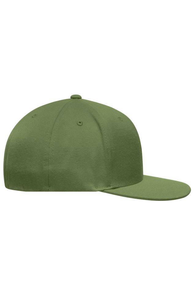 Flexfit® Flat Peak Cap 6 Panel Cap ohne Verschluss braun/grün/oliv, Gr. S/M-4