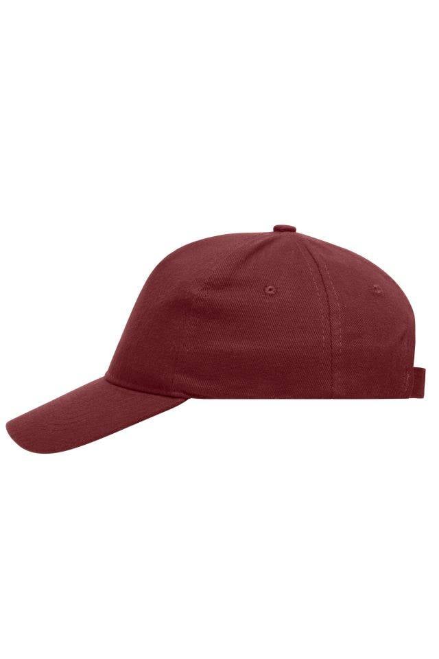 5 Panel Cap Heavy Cotton Klassisches Cap rot/weinrot, Gr. one size-3