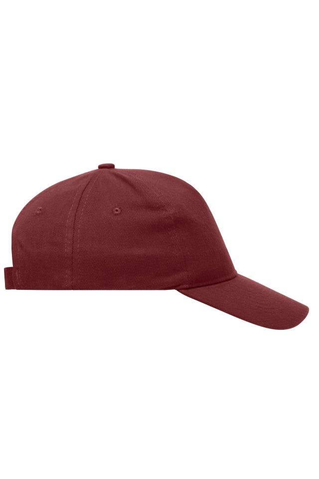 5 Panel Cap Heavy Cotton Klassisches Cap rot/weinrot, Gr. one size-4