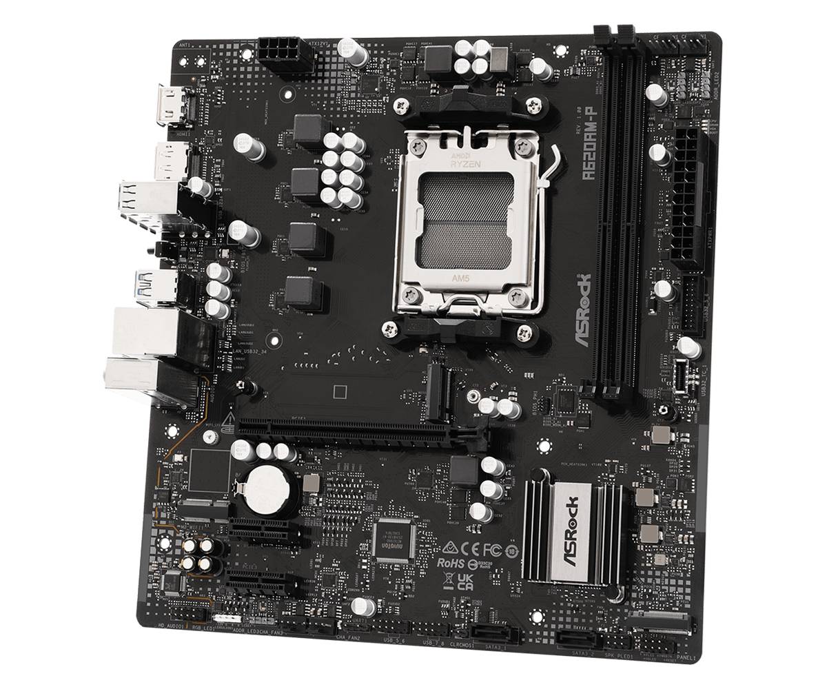 ASRock A620AM-P AMD A620A Sockel AM5 micro ATX - AMD Sockel AM5 (Ryzen Zen4) - Micro/Mini/Flex-ATX-2
