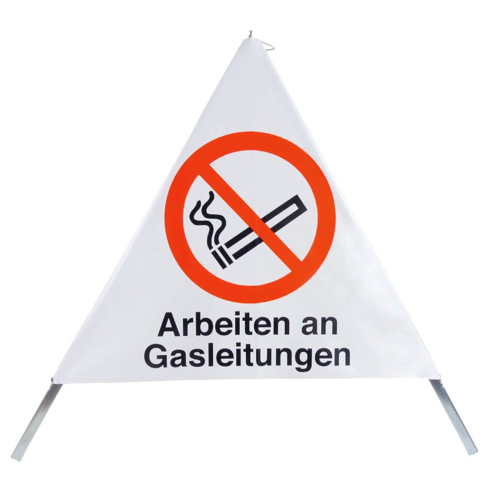 NISSEN Faltsignal Symbol Arbeit an Gasleistungen, weiß tagesleuchtend, SL 112 cm-1